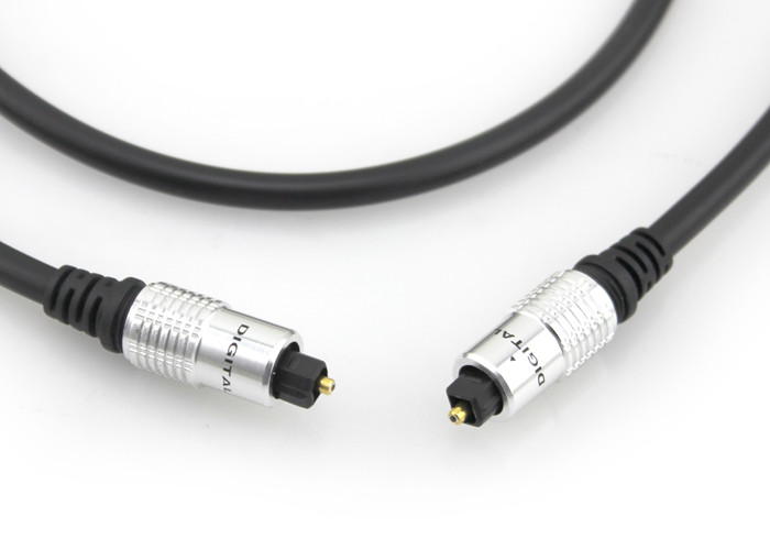 Factory price Brand New Toslink Fiber Optical Cable Gold Port Plated White Alumium Shell For Home Theatra 1.2M