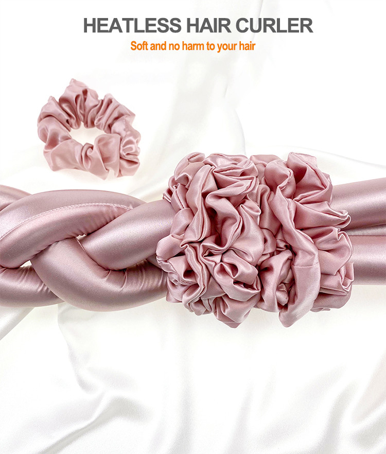 Portable Heatless Curling Rod Headband Silk Customized Size For Women
