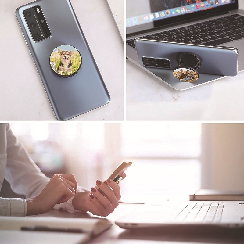 Customized Sublimation Foldable Adhesive Phone Stand DIY Sublimation Pop Socket