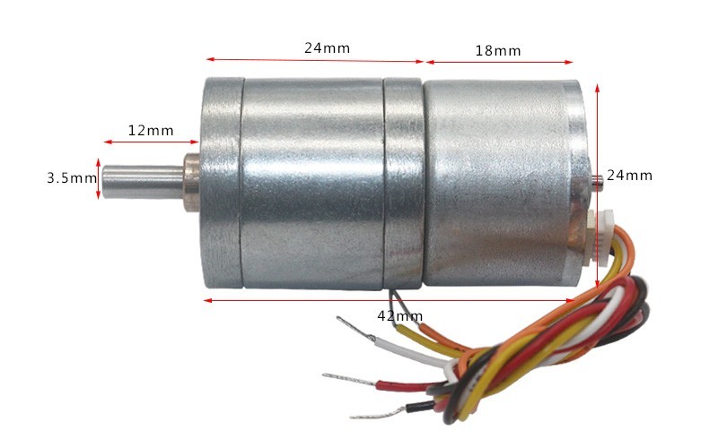 JGA25 2418 High Torque Brushless DC Motors 12v 50 Rpm Gear Motor