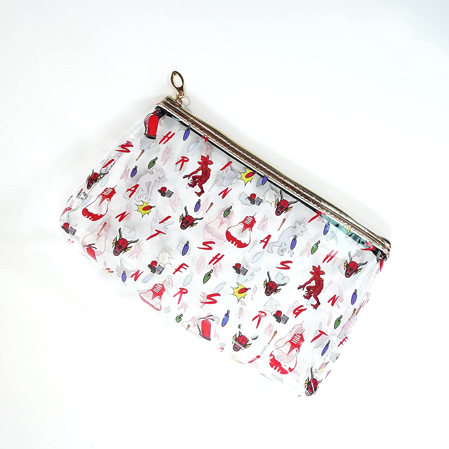 Lightweight and waterproof Crystal Clear Makeup Bags, Stranger School Things Cosmetic Bags