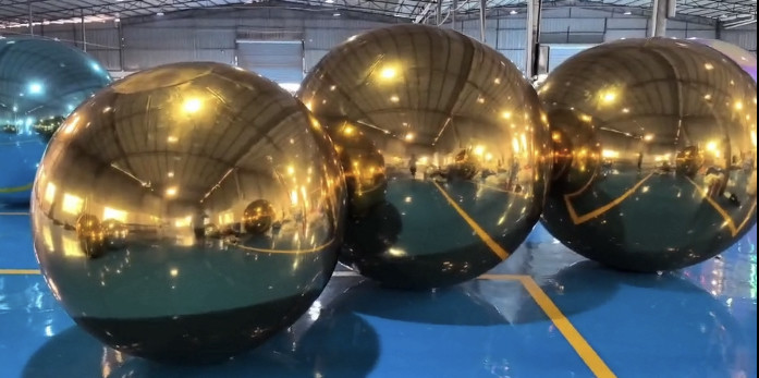 Outdoor Pvc Hanging Inflatable Mirror Balloon Giant Inflatable Silver Mirror Ball Decoration