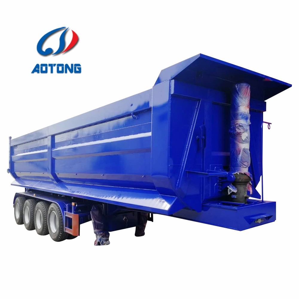100 Tons Double Axles U Shaped End Rear Tipper Dumper Semi Truck Trailer for in Market