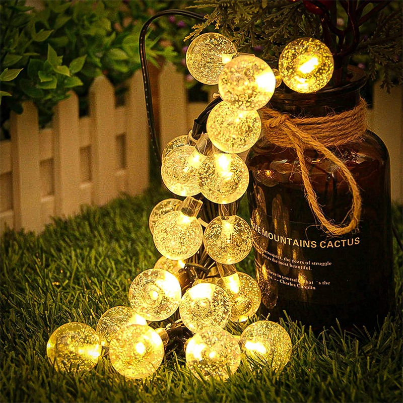 Monocrystalline Silicon 800mAh Solar String Lights IP65 Waterproof 60 LED