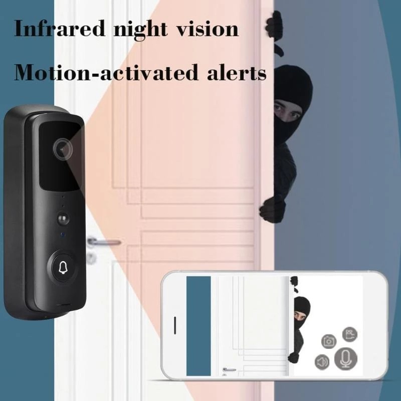 HD Security Camera Smart Home Wireless Doorbell with PIR Motion Detection