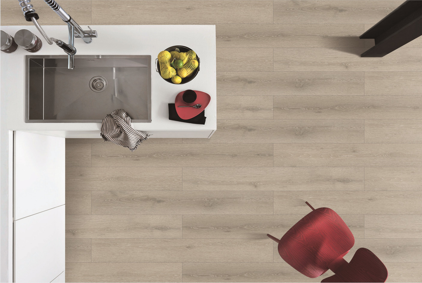 0.3mm SPC Wood Flooring Skid Resistance European Grey Oak GKBM DP-W82246