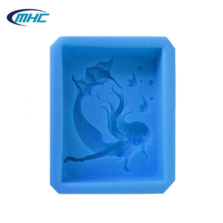Silicone Baking Utensils Diy Handmade 3d Model Mermaid Shaped Logo Molds Silicone Fondant
