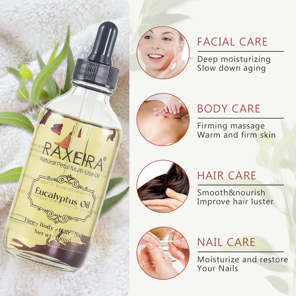Private Label Eucalyptus Essential Oil Natural Rosemary Eucalyptus Lavender Rose Oil Moisturizer Massage Face Body Hair