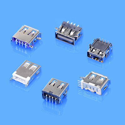 Top On Board DIP Type Right Angle Pin USB PCB Connectors 2.0 Port 1.5A 30V