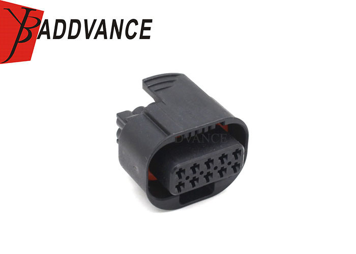 10 Pin Female Black PA66 GF35 Waterproof Automotive Connector Accept OEM