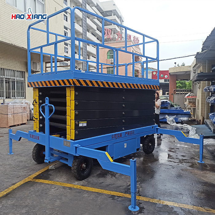 Tall Workshop Narrow Scissor Lift Outdoor Indoor Scissor Lift 400kg
