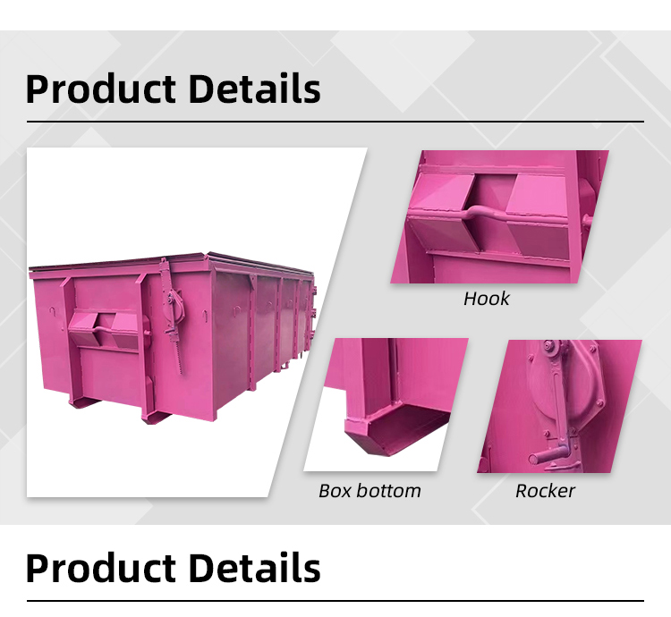 Multi Purpose Hook Lift Container Fireproof Weatherproof EU Waste Directive Compliant