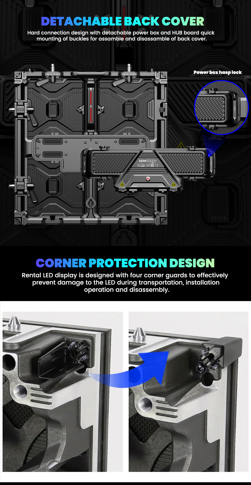 Waterproof 500x500 full color p3.91 p1.56 P2.604 7680hz panel indoor outdoor display wall stage rental led screen