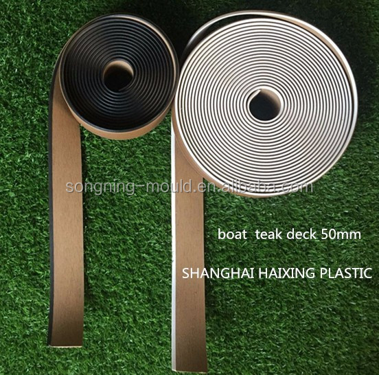 Outdoor Synthetic Teak Wood Floor for Boat Resistant to Sea Water Corrosion and Wear
