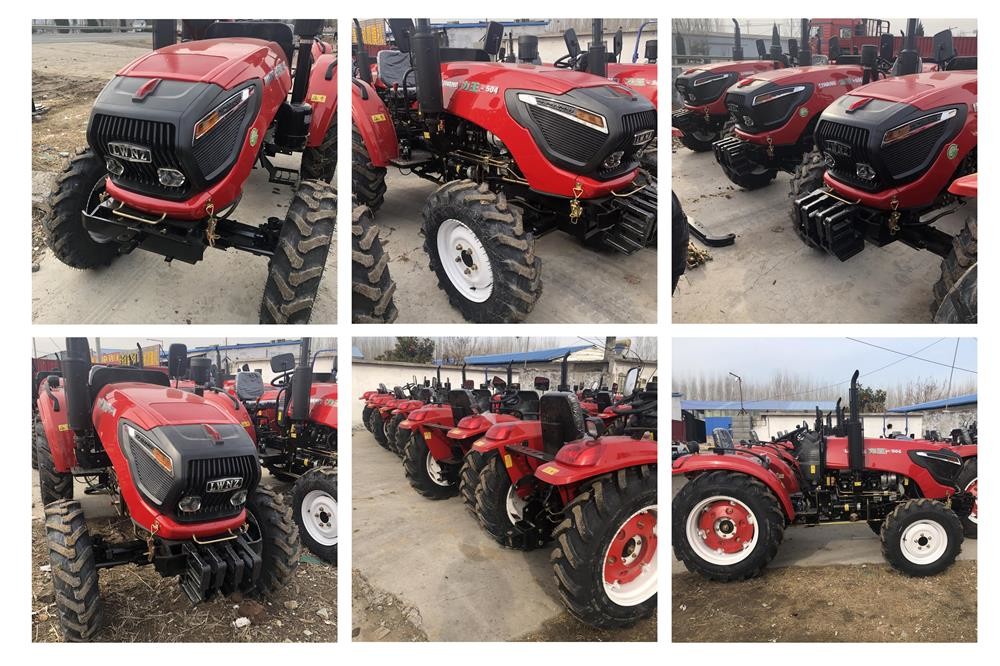 Red Agricultural Farm Tractor 35 Hp Compact Tractor With Front Loader