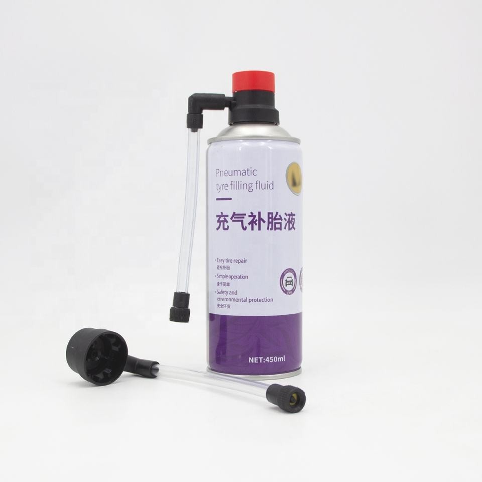 Anti Puncture Aerosol Spray Cap Tyre Sealat Inflator For Fixing Punctures