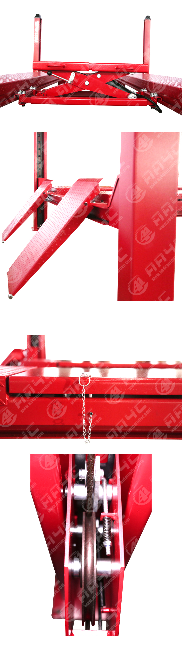 Hydraulic 4 Post Vehicle Lift 3.5T 4.0T 5.0T Four Post Automotive Lift With Jacks Parking