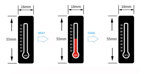 Reversible Temp Indicator Stickers 70℃ 158℉ High Temperature Indicator Stickers