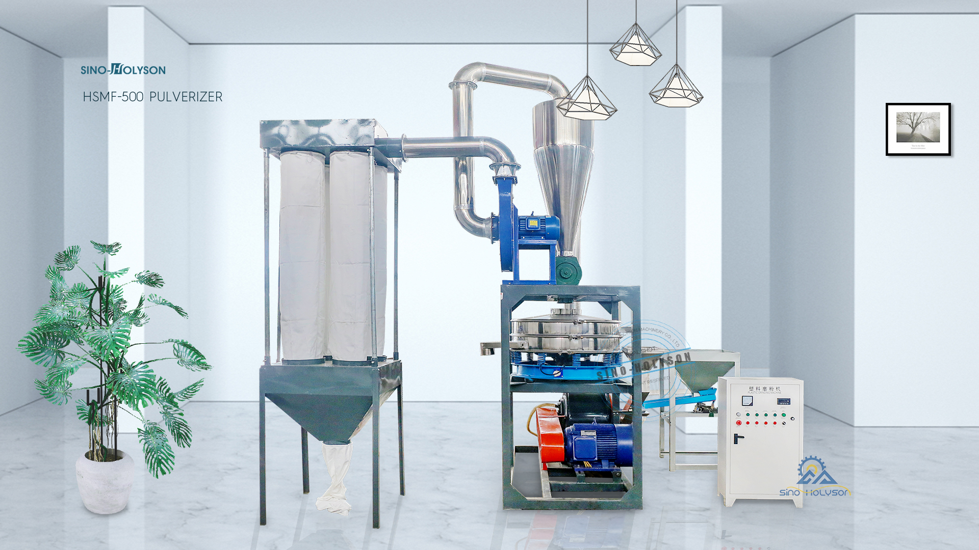 200-350kg/H Plastic PVC Scrap Pulverizer Machine 380V / 415V