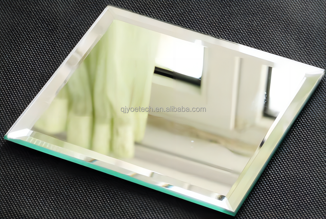 Modern Irregular Shape Silver Glass Mirror for Bathroom Living Room Decorative Accent