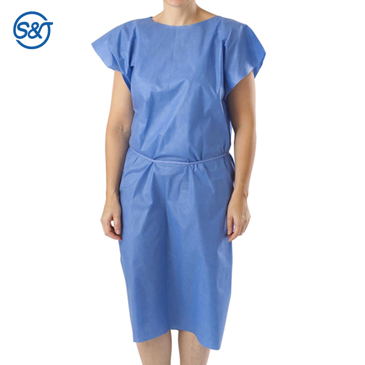 Disposable sleeveless gown hospital patient gown