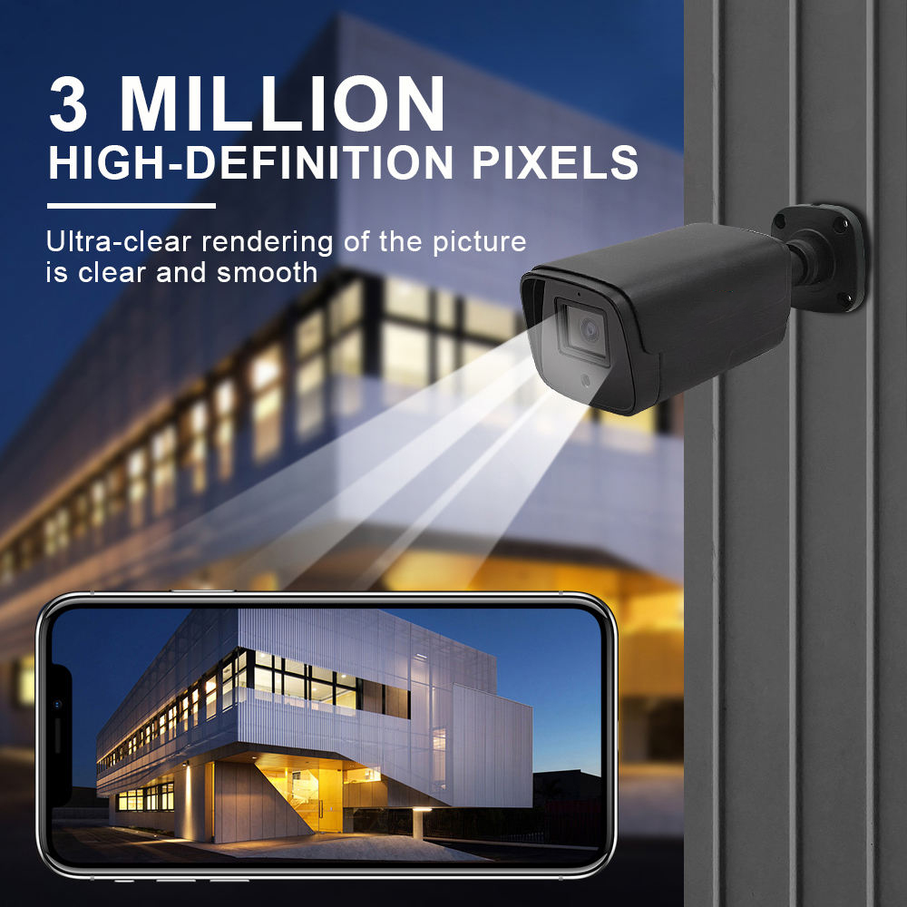 Customized 3MP/5MP/8MP 1080P cctv camera system bullet IP camera POE kit