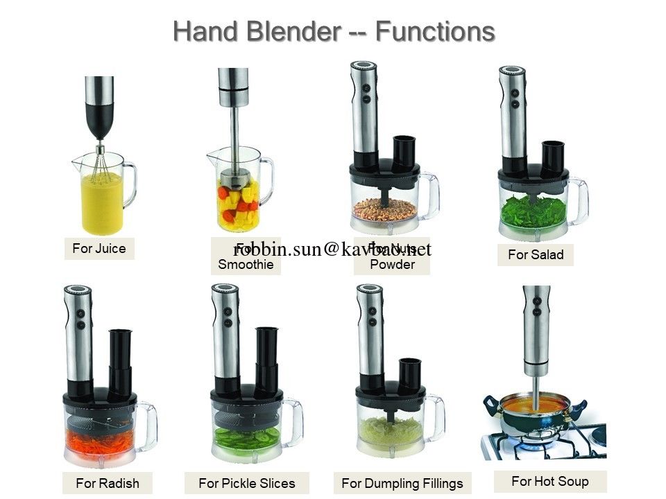 800W Stainless Steel Hand Blender Stick Immersion Blender