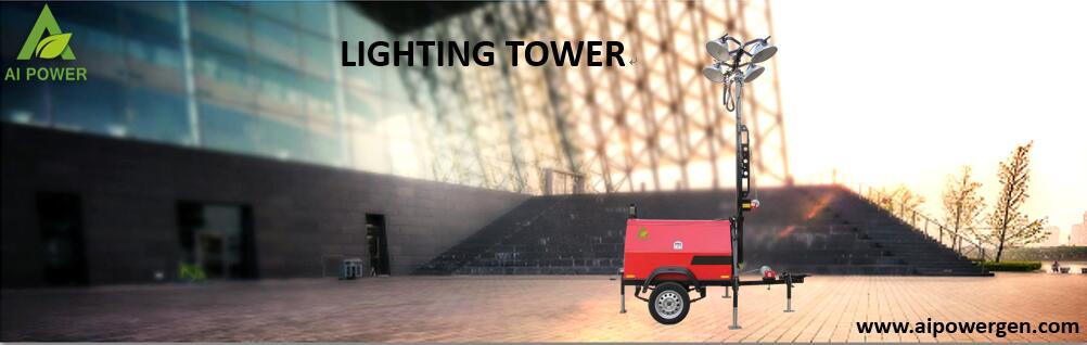 Kubota 300wX4 Portable Light Tower 7m Genset Lighting Tower