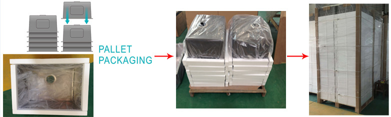 Stainless Steel 304 Commercial Double Bowl Sink Quality Soundproofing Structure