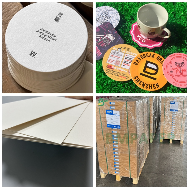 Wood Pulp 1mm 2mm Absorbent Posavaso Sheets Paper For Beermat  70 x 100cm 