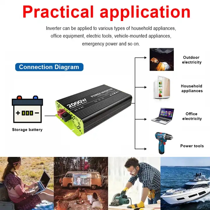 Cheap Price Power Inverter 24V Dc To 220V Uninterrupted Power Supply Inverter Suppliers 2000W Pure Sine Wave Inverter