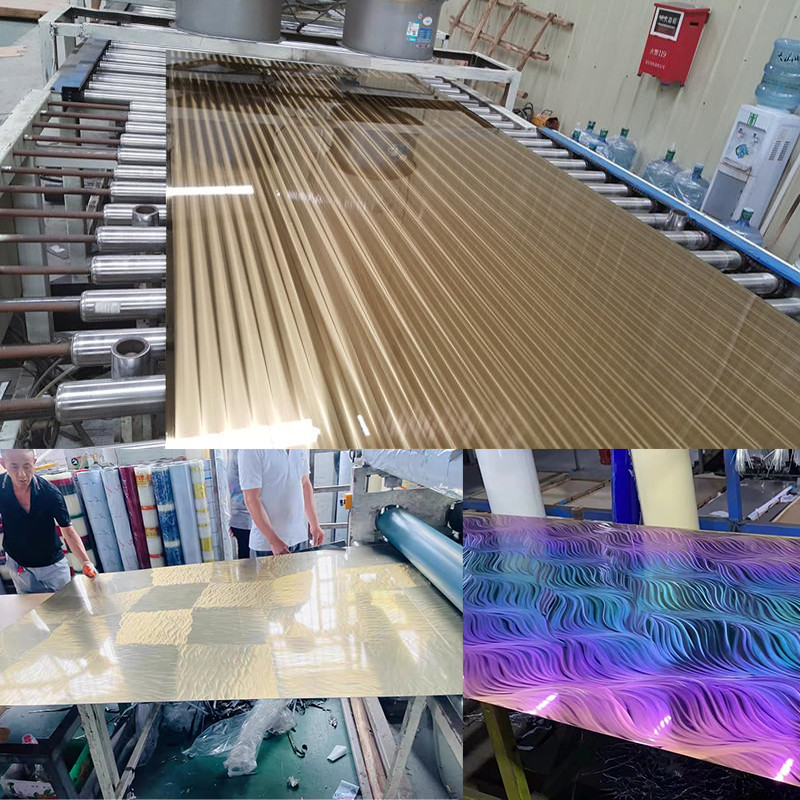 201 304 316 Color 3D Polished Pattern Stainless Steel Sheet For Wall Decoration