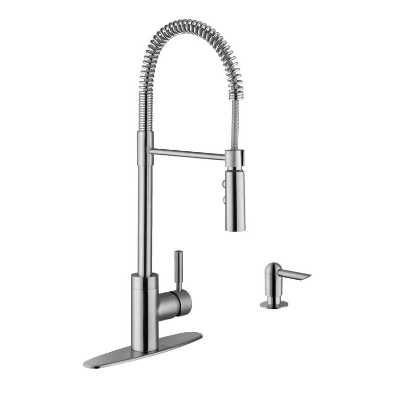 1.8GPM Stainless Steel Faucet Hot And Cold Pull Down Kitchen Faucet