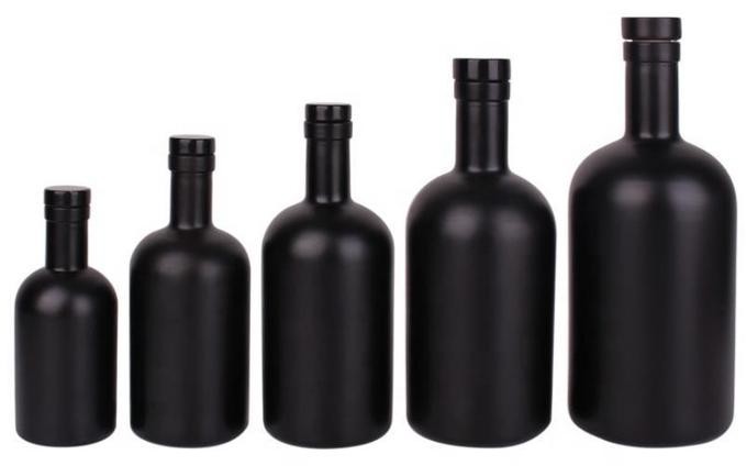 Spot Cheep Price High White Material 750ml Glass Liquor Bottle For Rum Whiskey