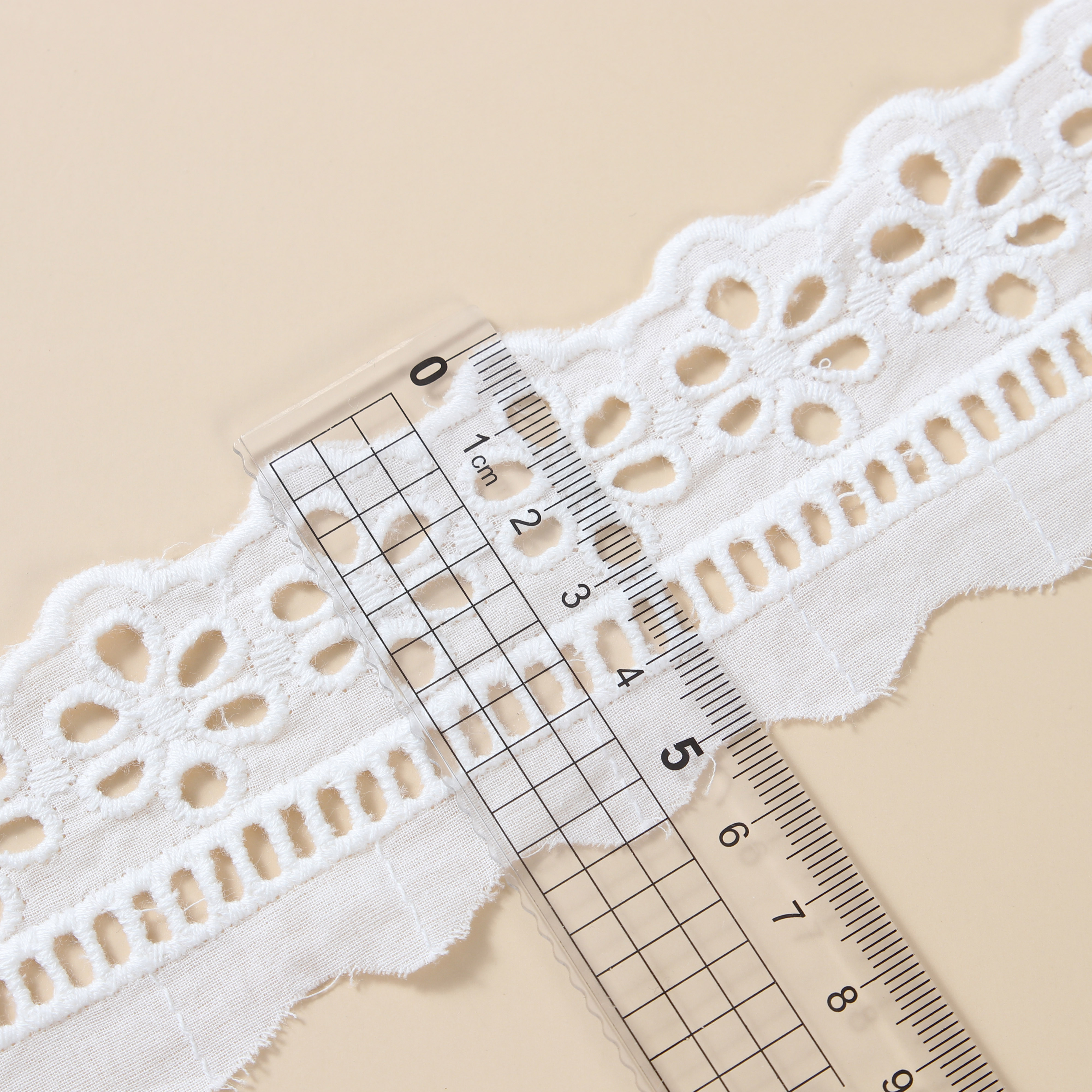 Polyester Embroidery Lace Fabric White Embroidery Lace Trim For Dress