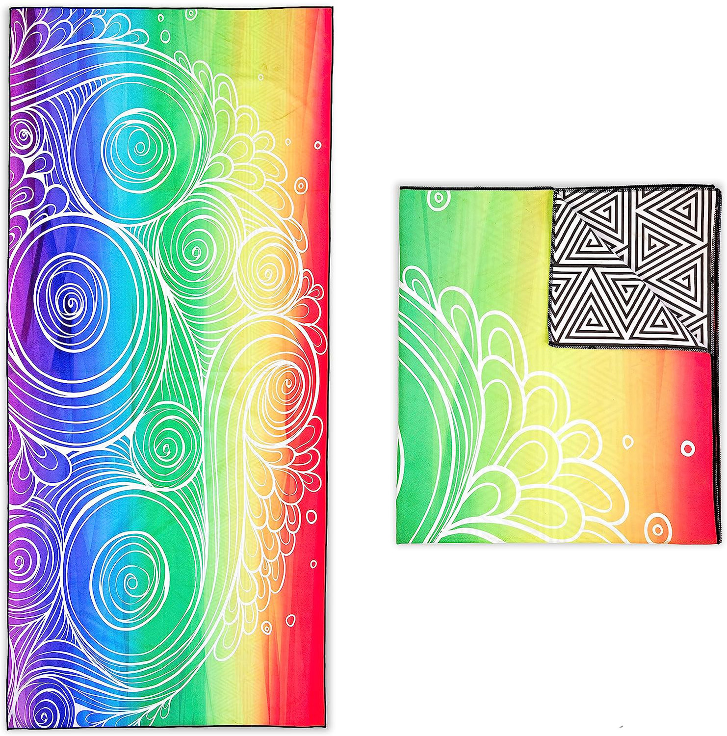 Hotel Quality Sand Proof Embroidered Beach Towels With Zipper Pocket