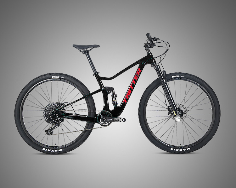29er Carbon Fiber Full Suspension Mountain Bike With MAXXIS Tire