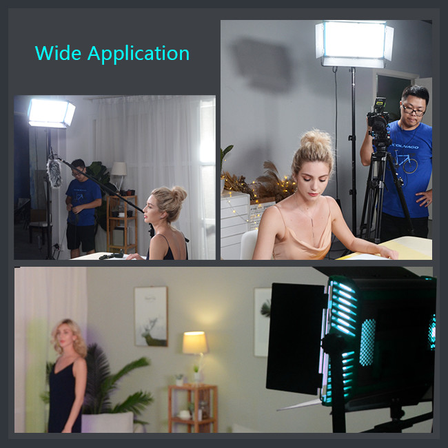 A-2200IT 200w photography photo studio lighting kit with tripod stands soft led fill light full set for live stream