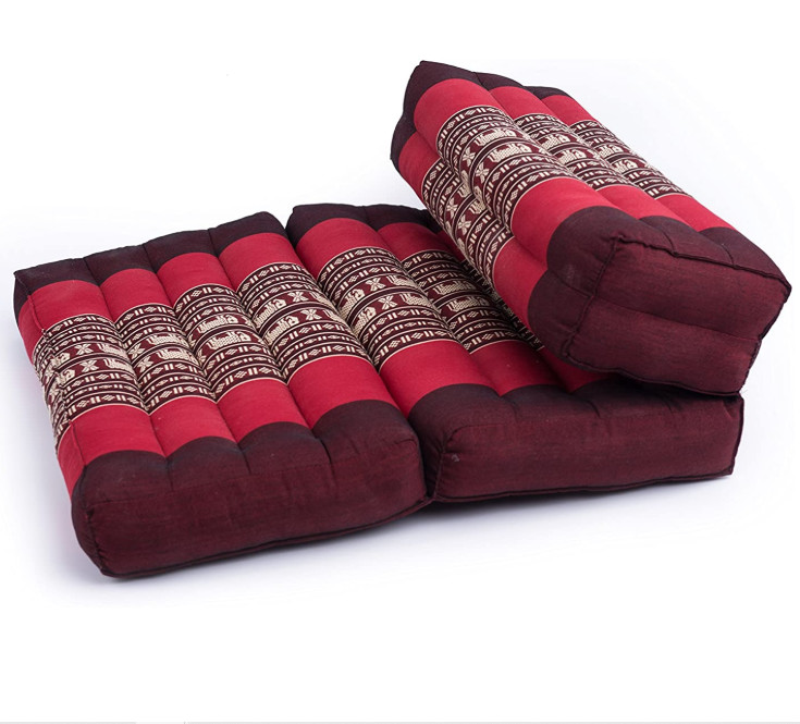 Red Pain Relief 100% Kapok Foldable Srf Online Meditation Cushion