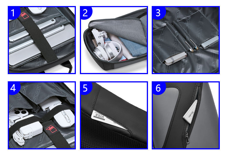 Polyester Black Anti Theft Waterproof Travel Laptop Backpack 20Litre