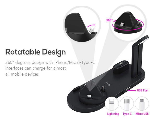 4 In 1 Wireless Charging Station For AirPods IPhone IWatch Series 10W