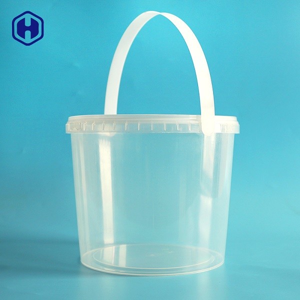 Thermal Formed IML Bucket Clear Thick Wall 3.8L Hot Filling Available