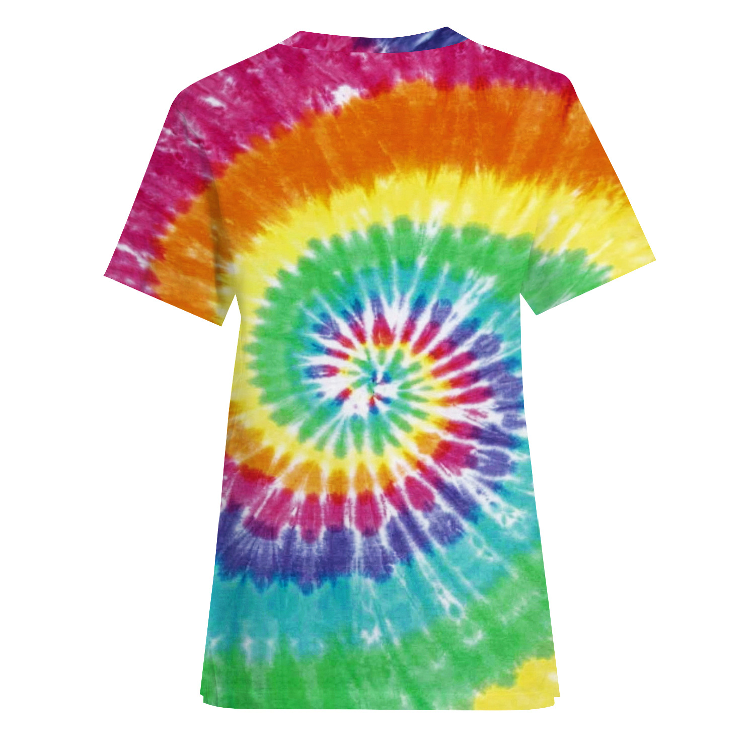 Short Sleeve Cotton Plus Size Ladies Shirts Quick Dry Fitness Tie And Dye