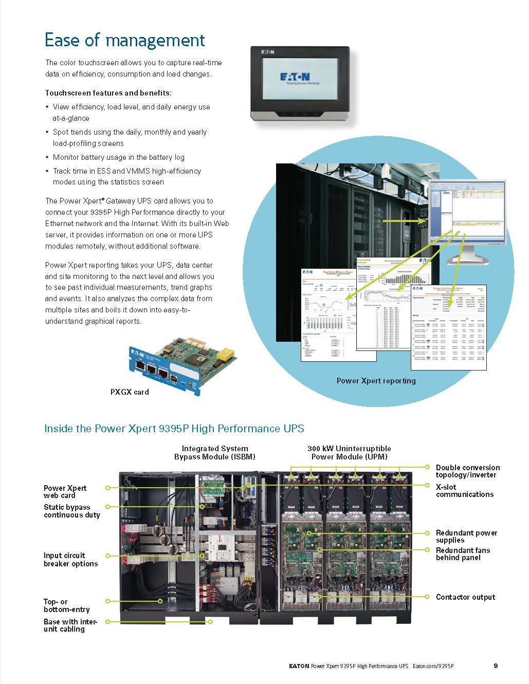 Eaton Power Brand Xpert 9395 600KVA 675KVA 750KVA 825KVA 900KVA 1000KVA 1100KVA 1200KVA 3 phase online ups power supply systems