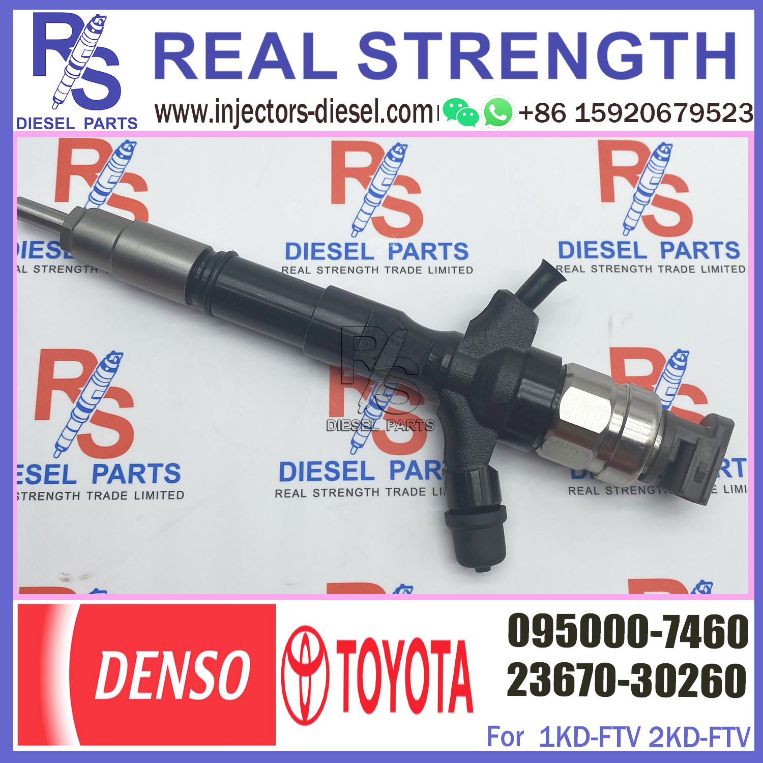 Original Common rail Diesel Fuel Injector 23670-30260 095000-7460 for T-OYOTA 23670-30260 095000-7460