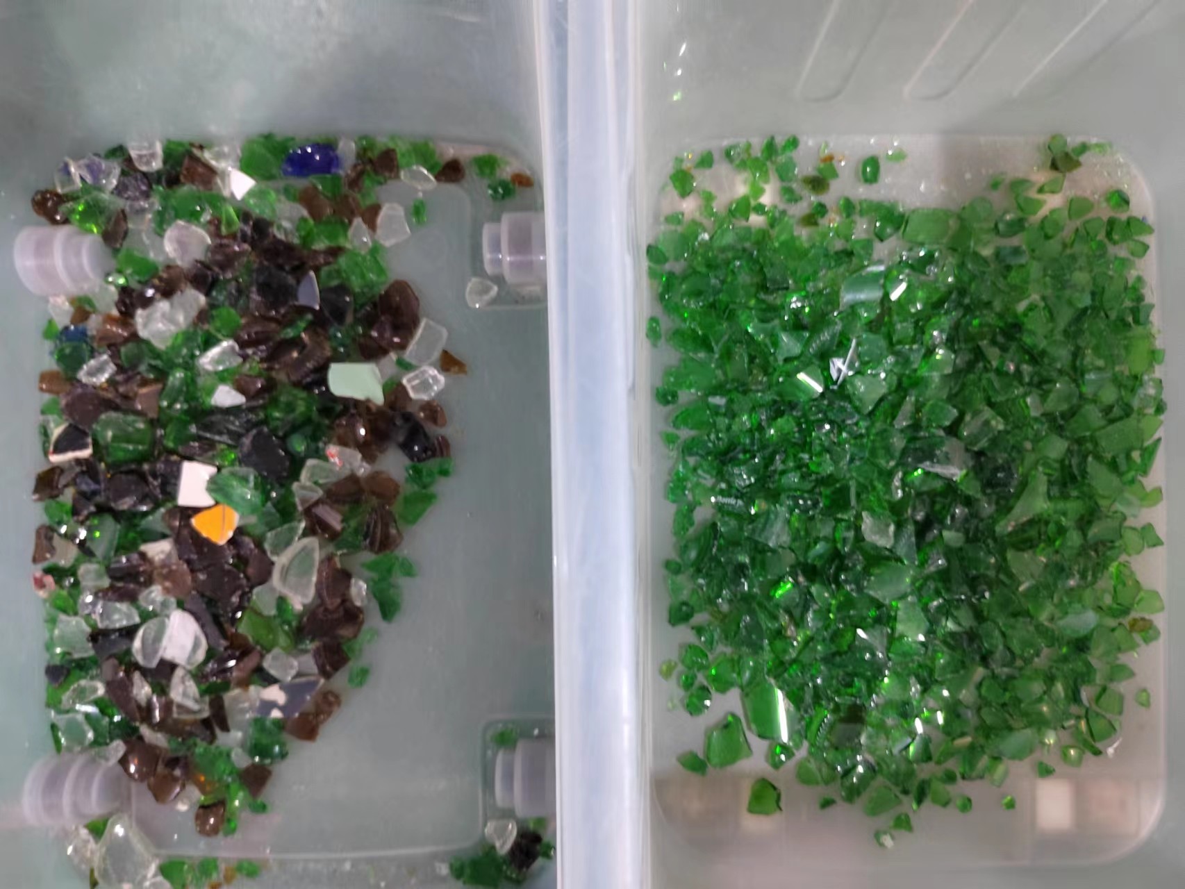 Two Layers Optical Glass Color Sorter Machine For Amber Color Glass