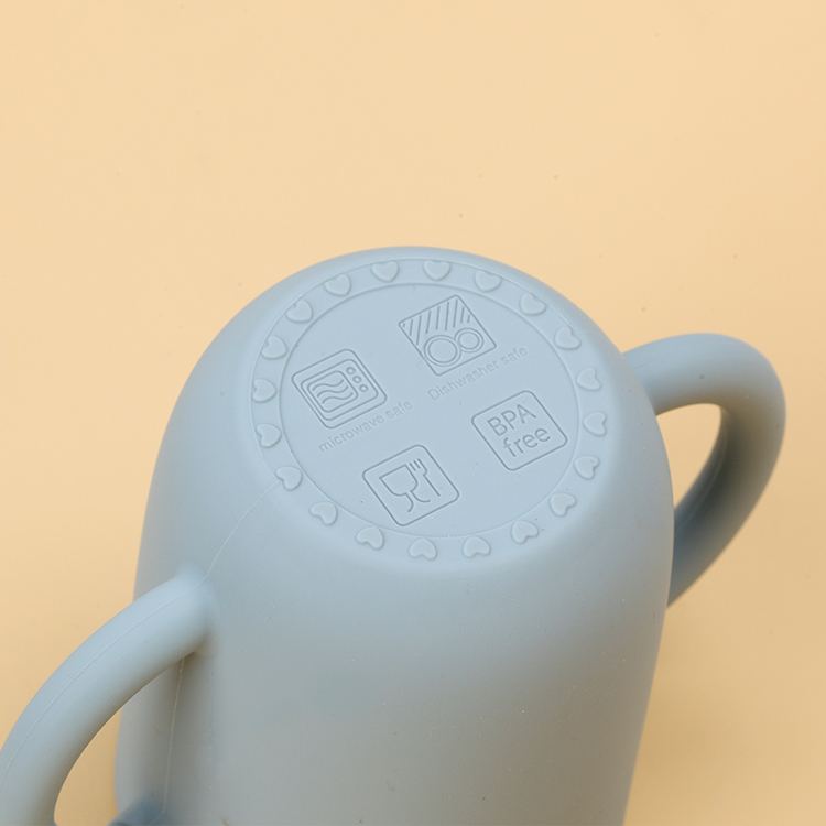 Unbreakable Silicone Baby Cup Nitrosamine Free Silicone Cup With Straw And Handle