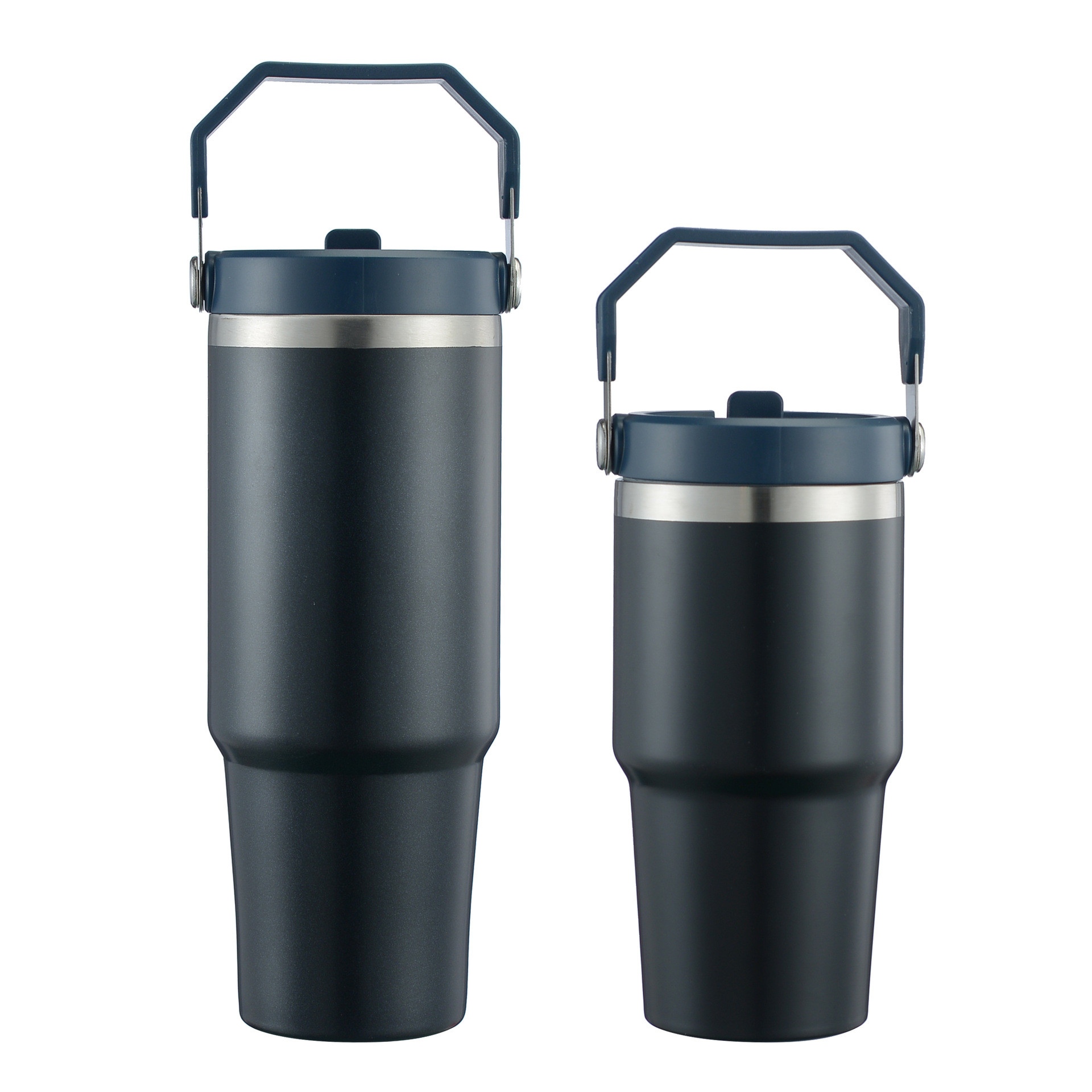 Double Wall Stainless Steel Insulated Travel Vacuum Tumbler Mug With Handle