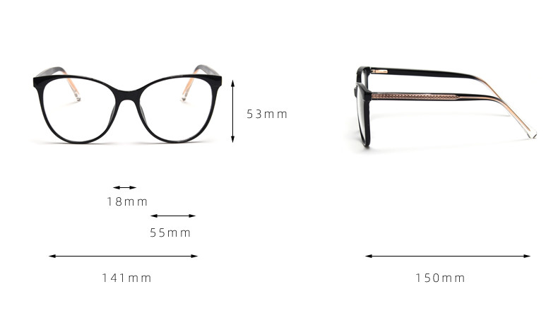 Exquisite TR Frames Glasses Optical Eyewear Anti Blue Light Optical Lens