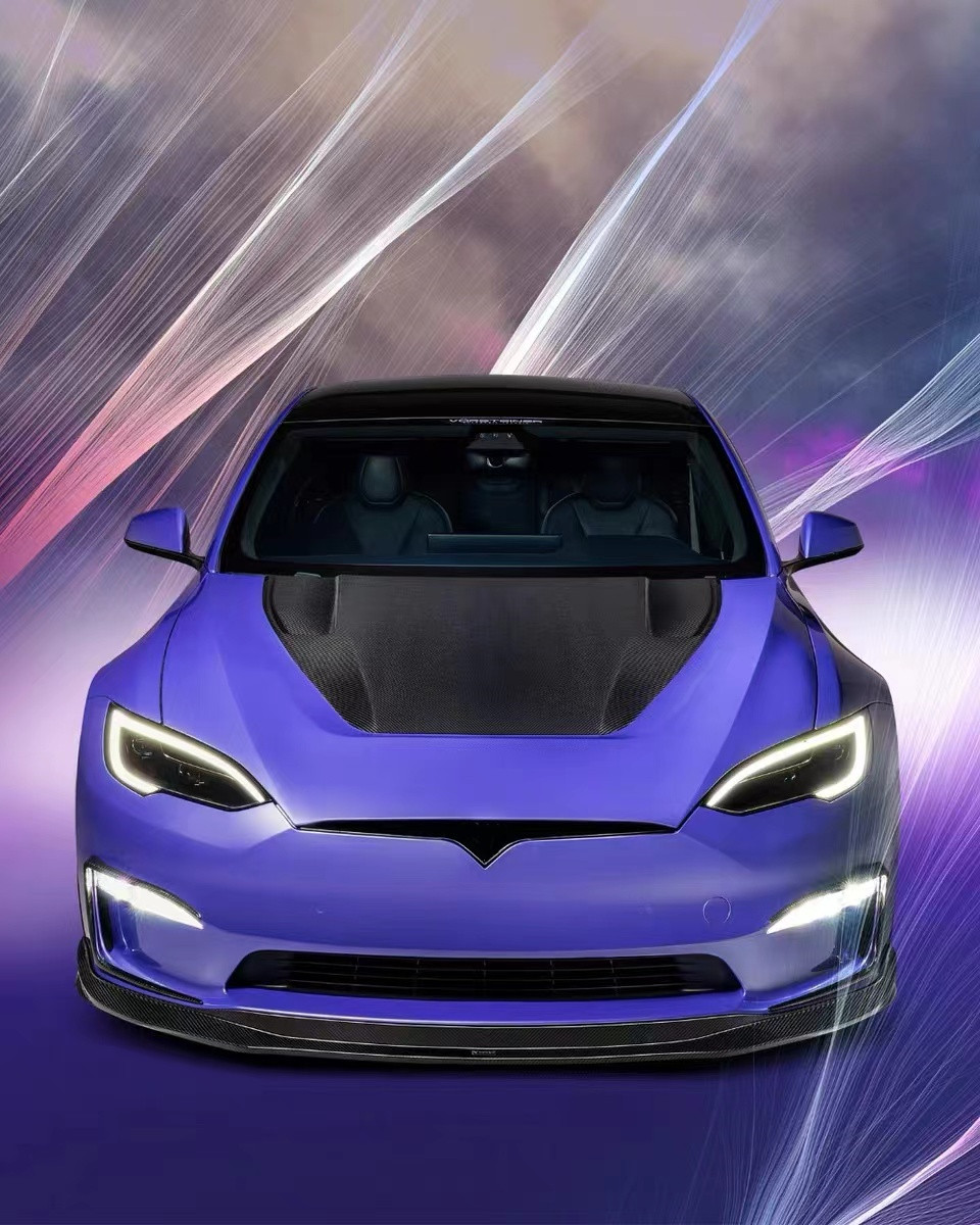 Vors Style Tesla Body Kit 2013 - 2016 Tesla Model S Spoiler Hood Side Skirt
